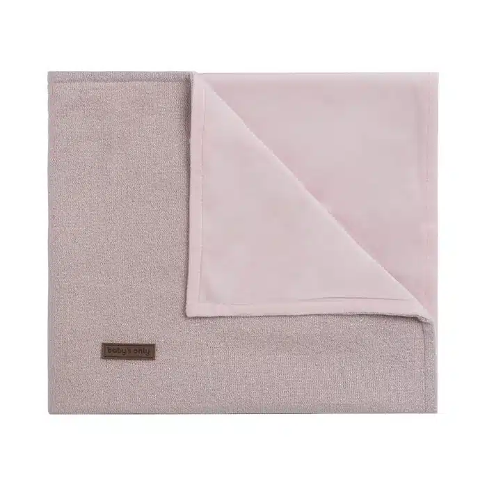 Baby's only ledikantdeken sparkle zilver-rose