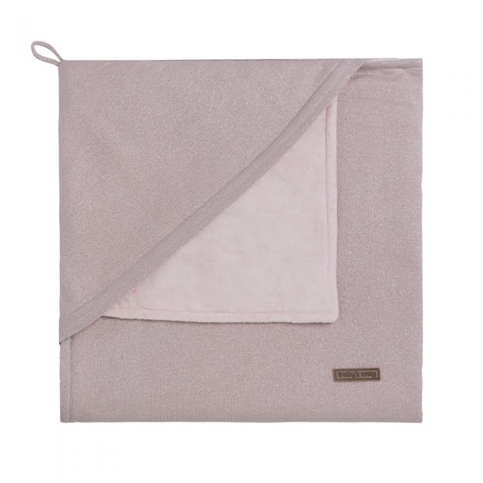 Baby's only omslagdoek sparkle zilver-rose