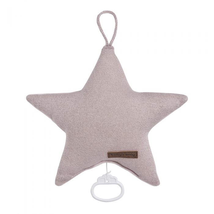 Baby's only muziekdoos ster sparkle zilver-rose