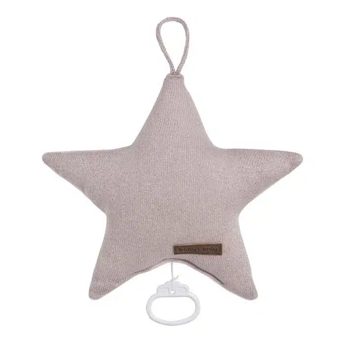 Baby's only muziekdoos ster sparkle zilver-rose