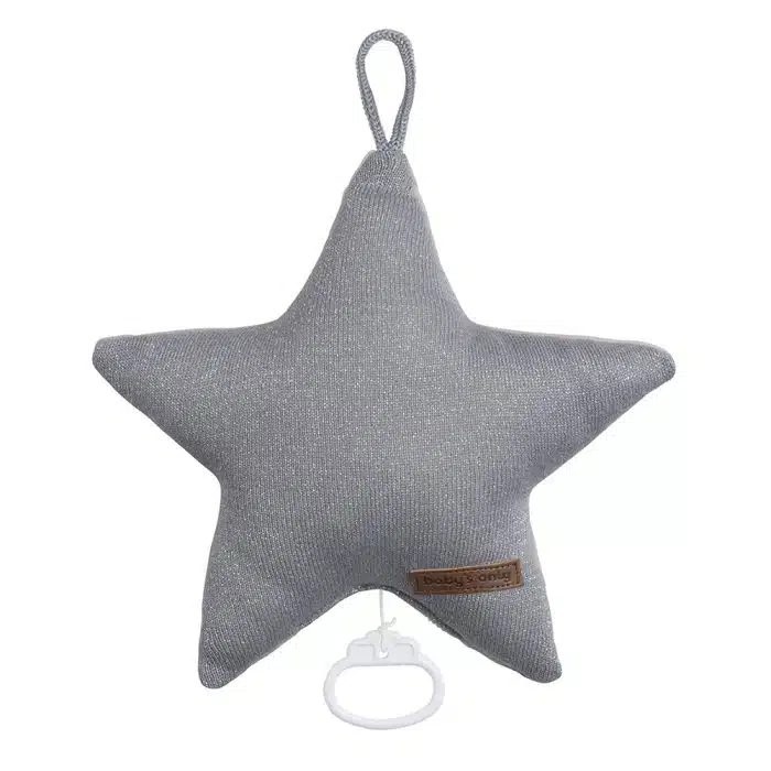 Baby's only muziekdoos ster sparkle zilvergrijs