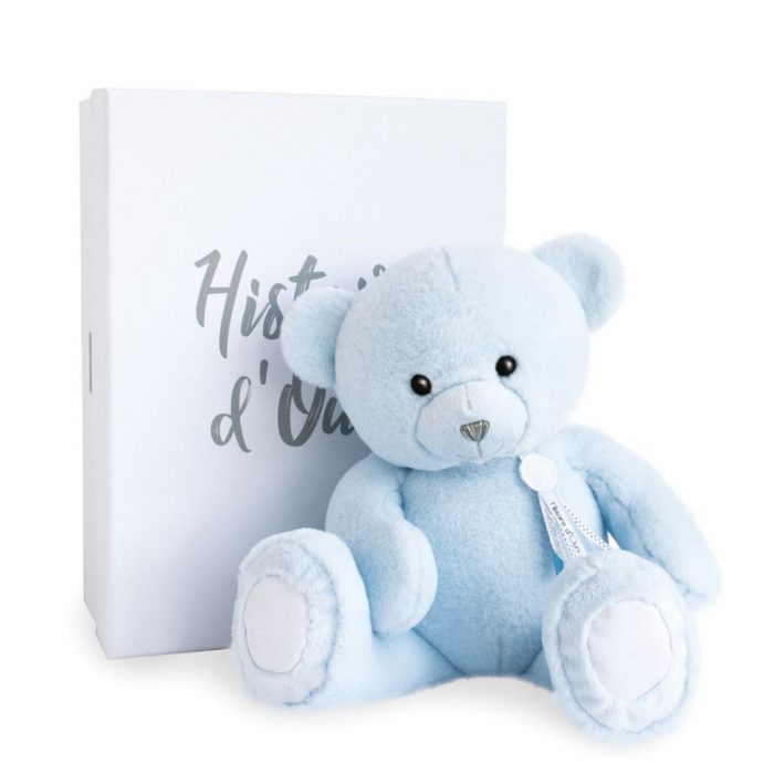Doudou beer blauw 24cm