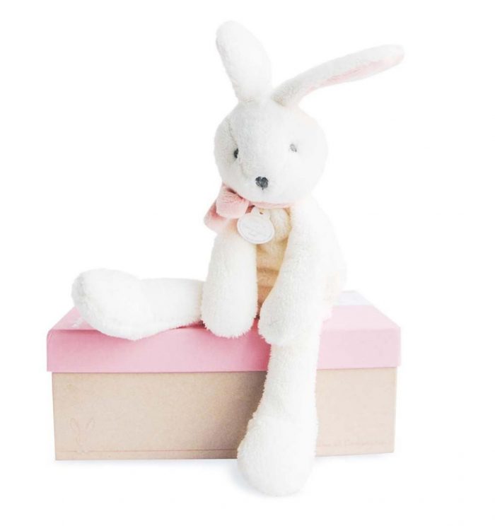 Doudou lapin roze 25cm