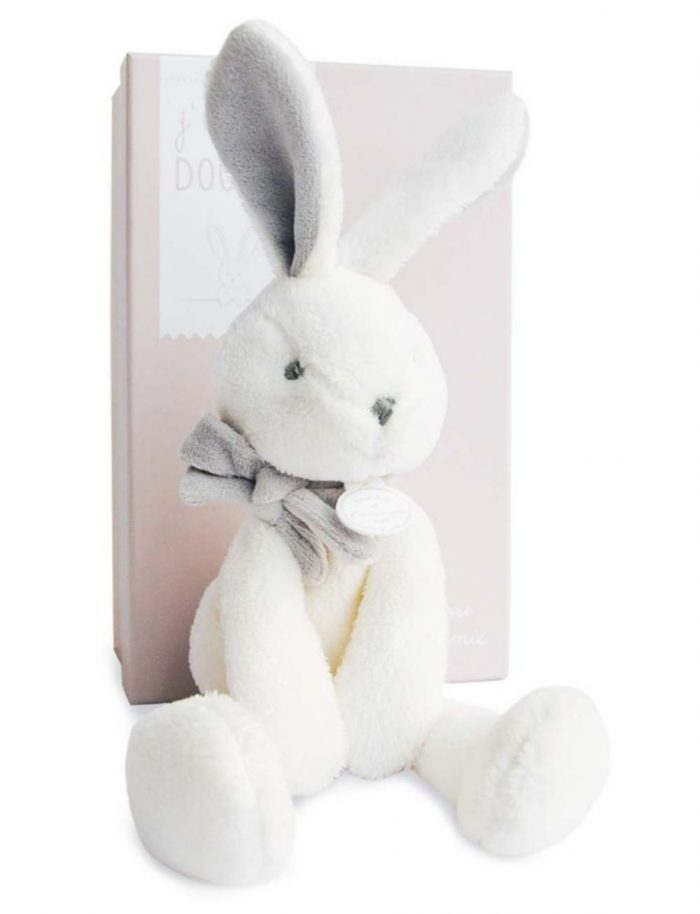 Doudou lapin grijs 25cm