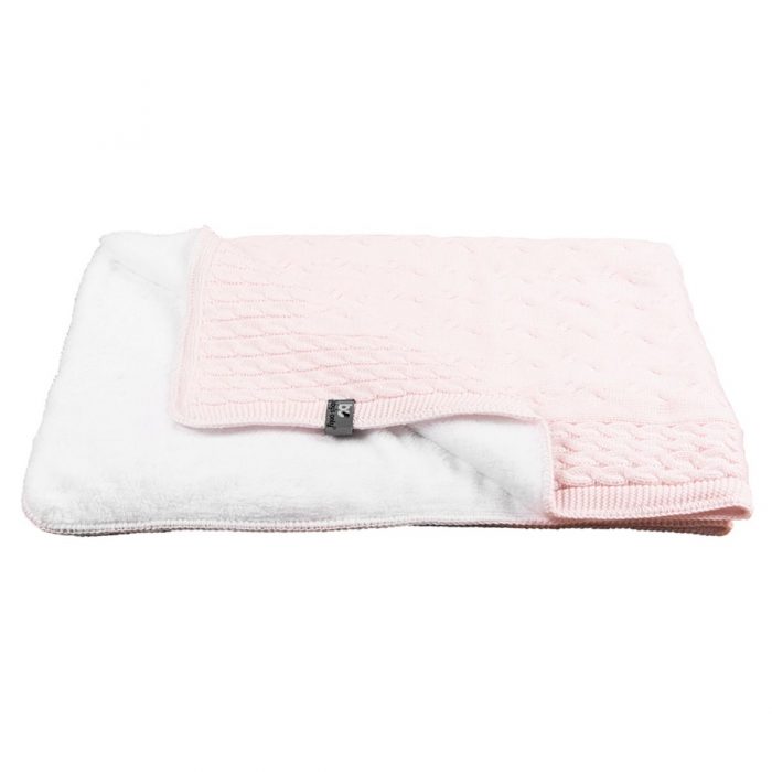 Baby's only cable ledikant deken chenille roze