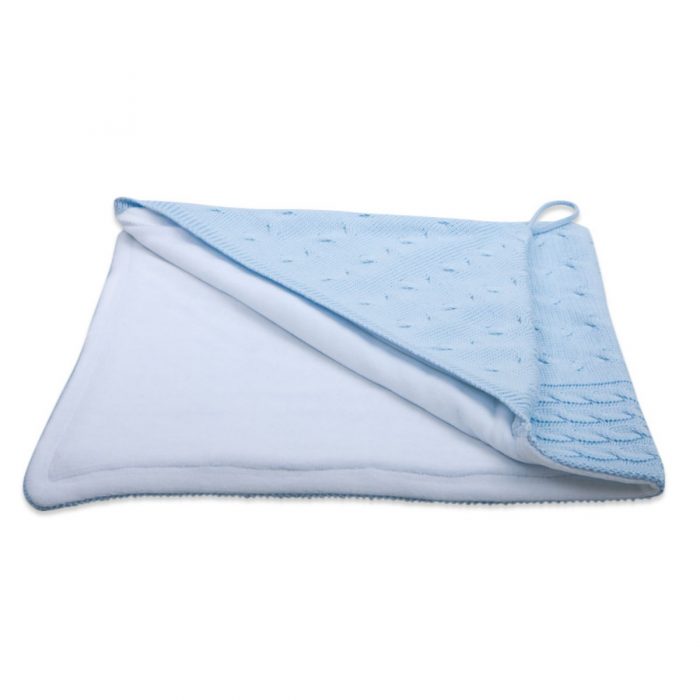 Baby's only cable omslagdoek chenille blauw