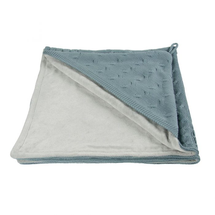 Baby's only cable omslagdoek chenille stone green