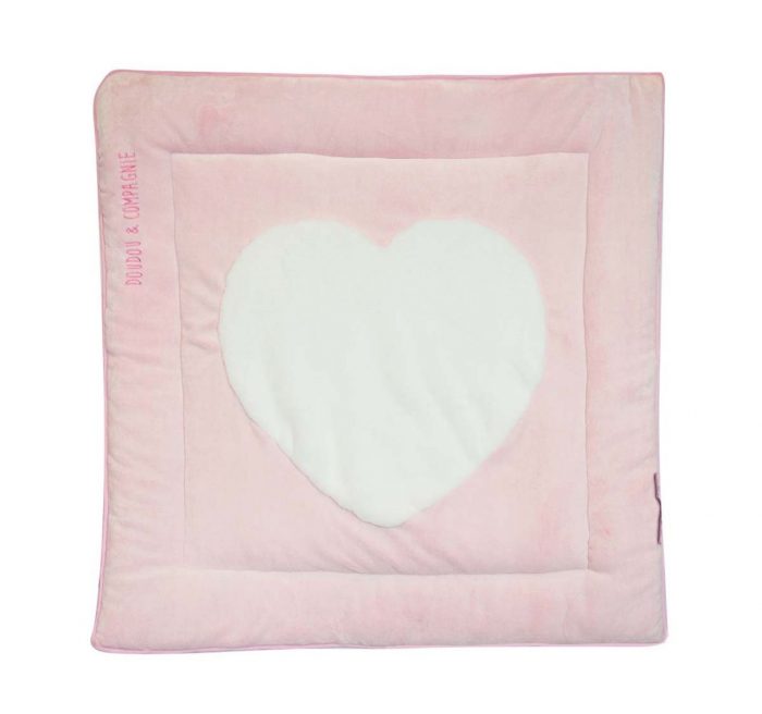 Doudou speelkleed hart roze
