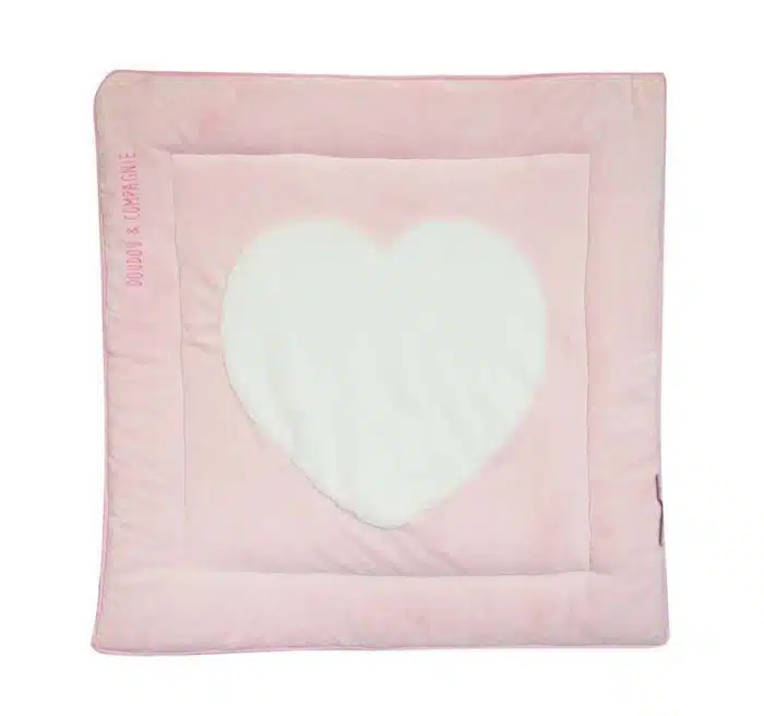 Doudou speelkleed hart roze