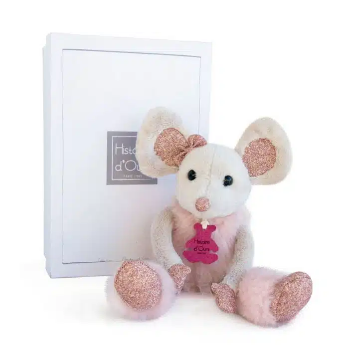 Doudou glitter mouse 25cm