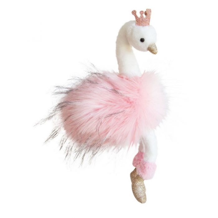 Doudou cygne rose 45cm