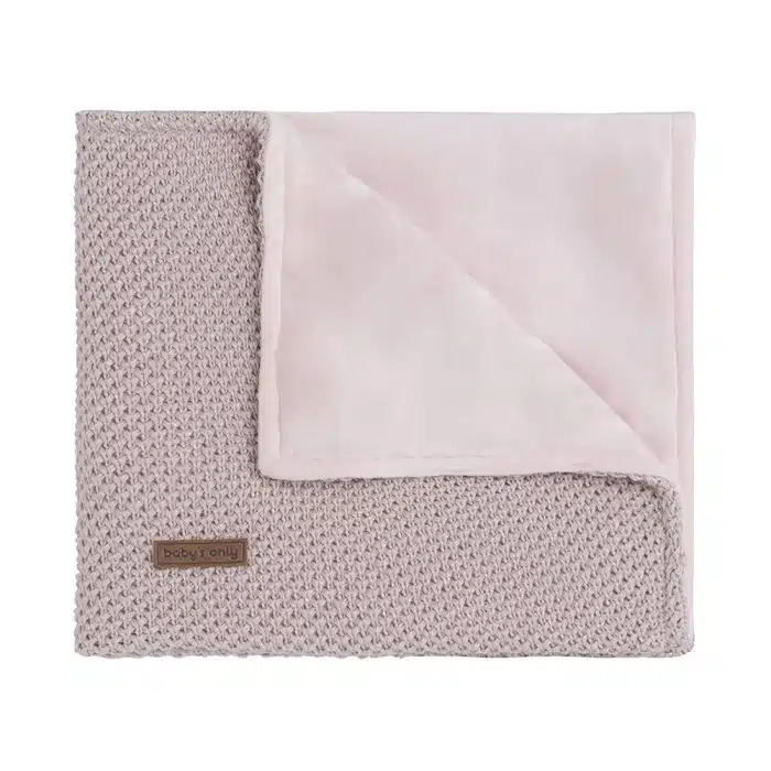Baby's only sparkle ledikantdeken flavor zilver-rose