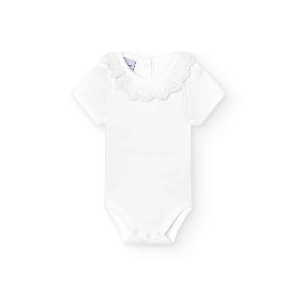 Babidu basis korte mouw romper 1198 wit