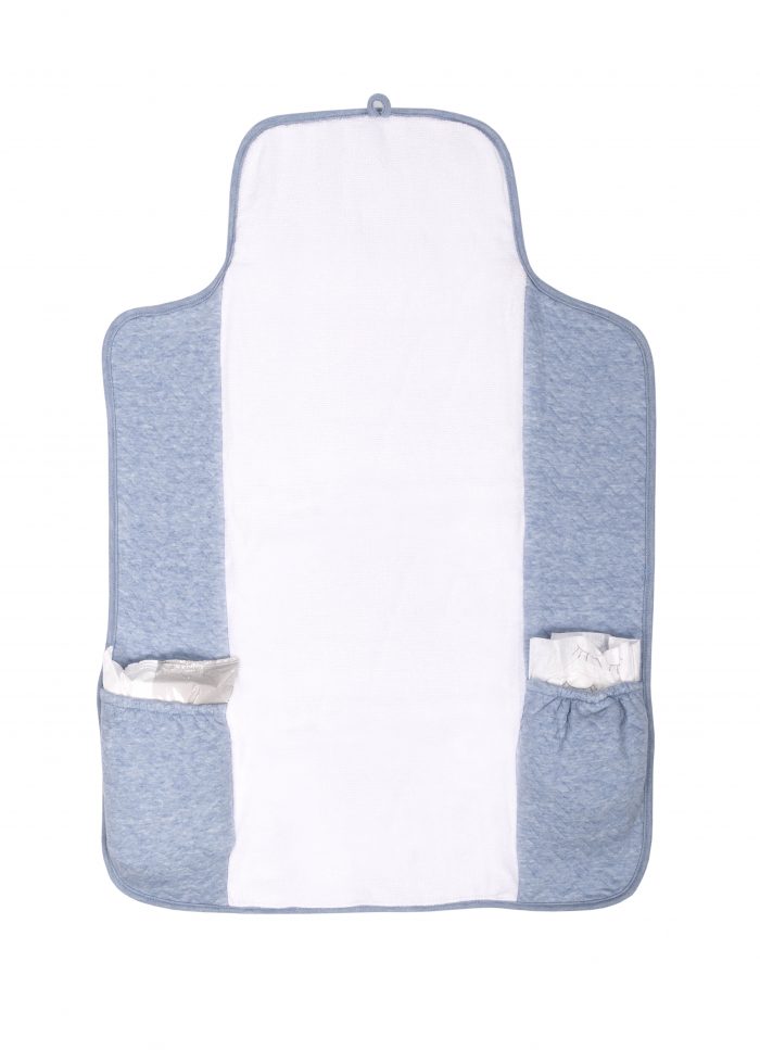 Poetree verschoningsmat Chevron denim blue - Afbeelding 2
