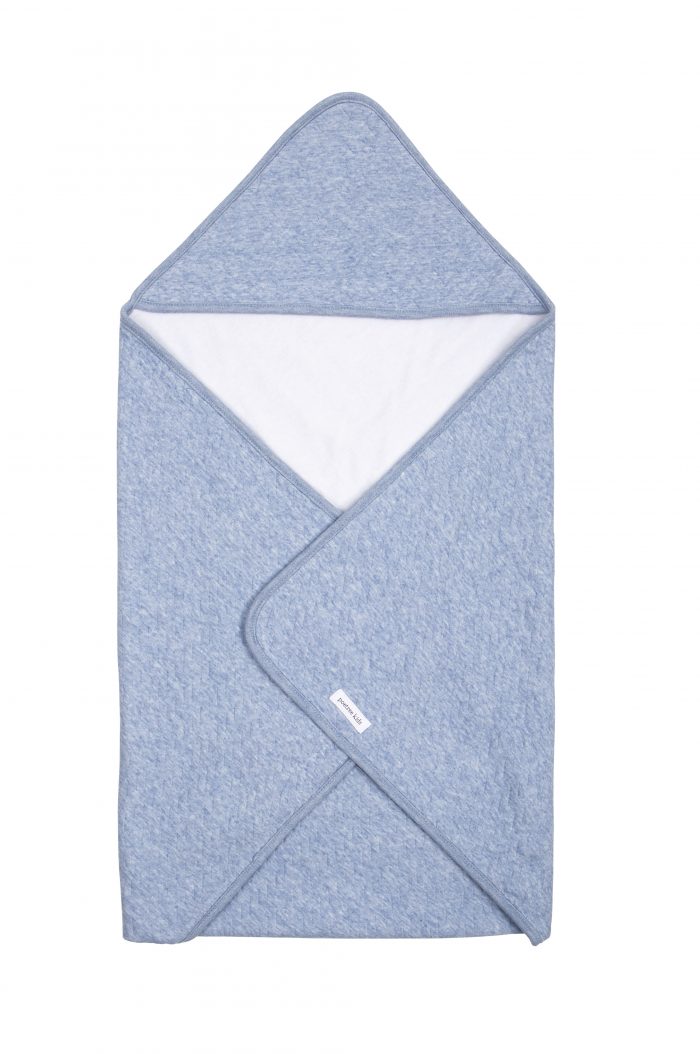 Poetree omslagdoek Chevron denim blue