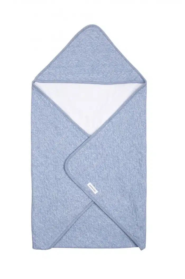 Poetree omslagdoek Chevron denim blue
