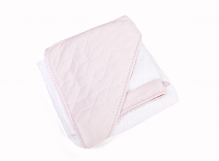 Poetree badcape+washandje Star soft pink
