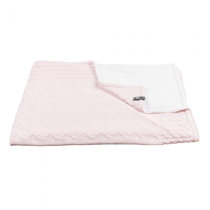 Baby's only cable ledikant deken chenille roze