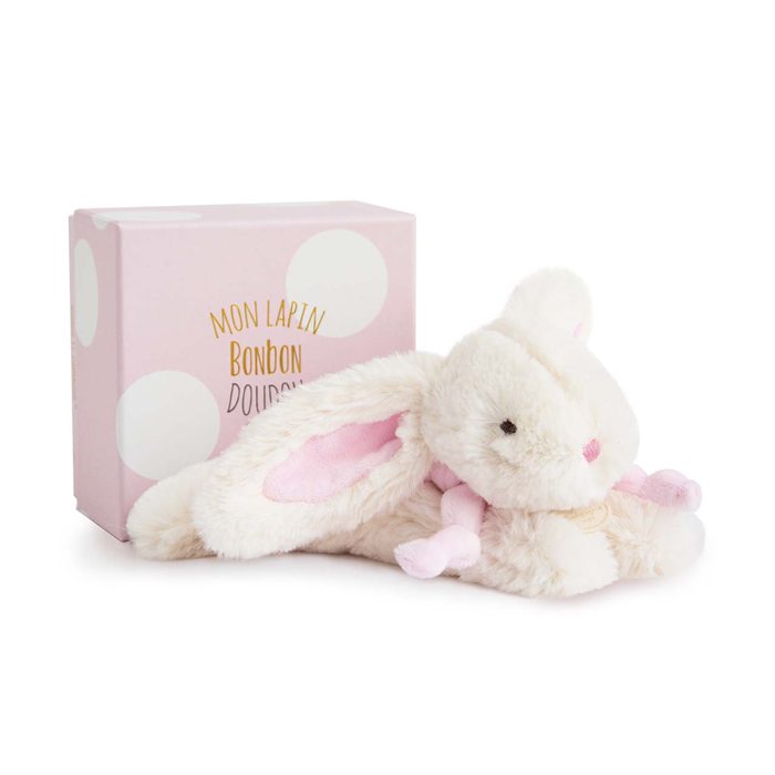 Doudou lapin konijn roze 16cm