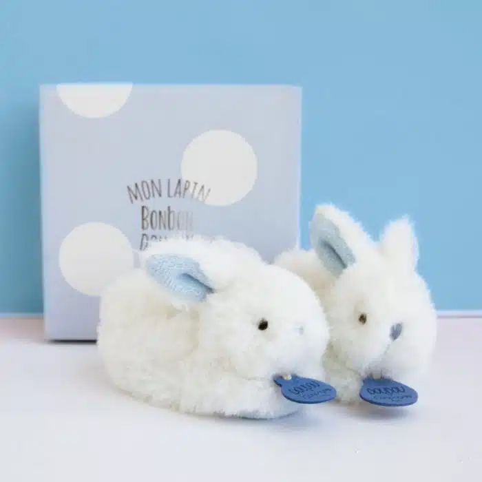 Doudou konijnen slofjes blauw