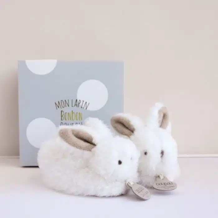 Doudou konijnen slofjes beige
