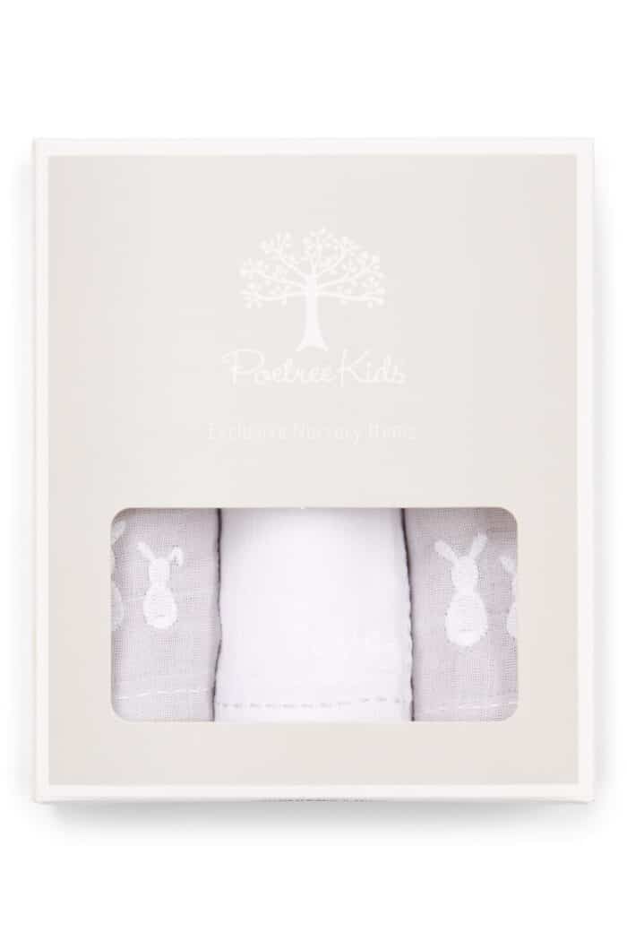 Poetree swaddle 3-pack grijs/wit