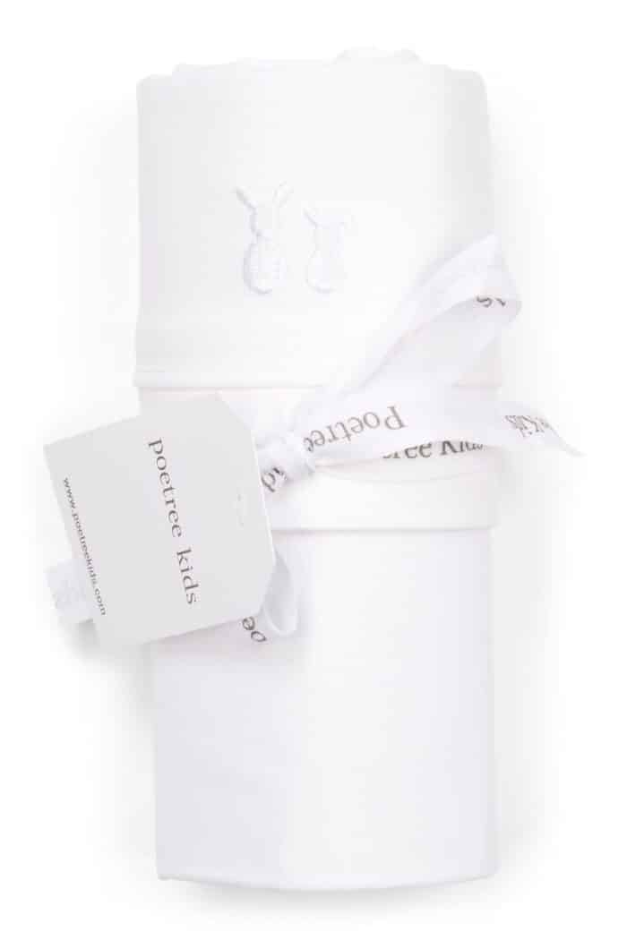 Poetree wieg laken Chevron white