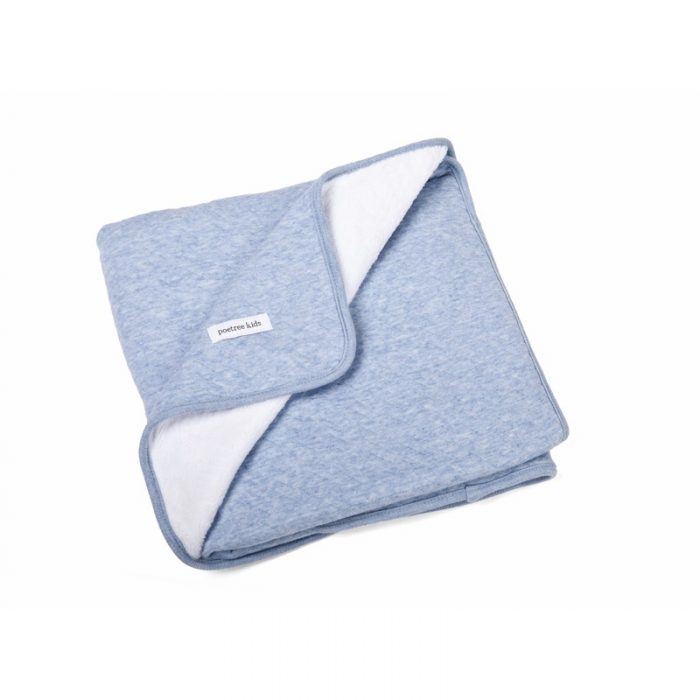 Poetree ledikant deken Chevron denim blue
