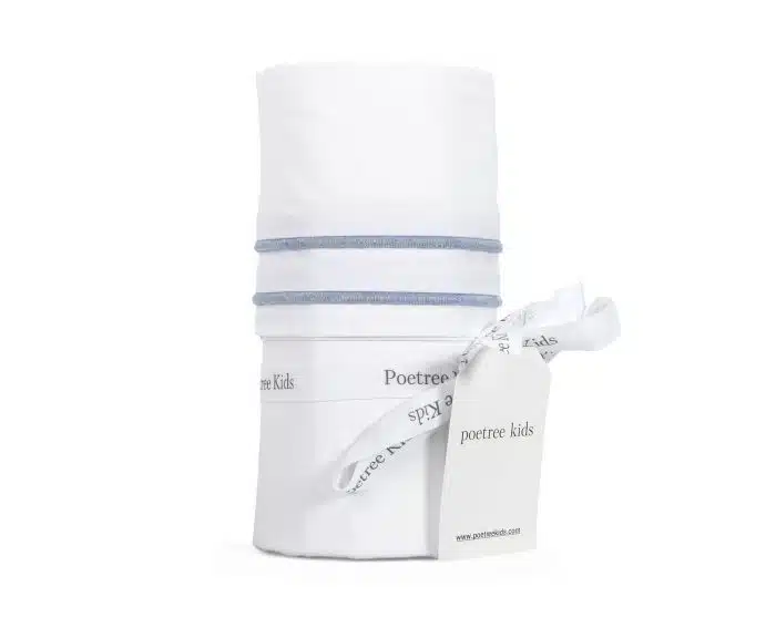 Poetree ledikant laken Chevron denim blue