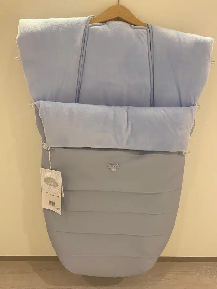 Uzture wagenzak met streep detail blauw