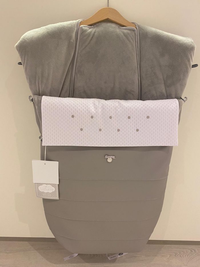 Uzture wagenzak met streep detail grijs