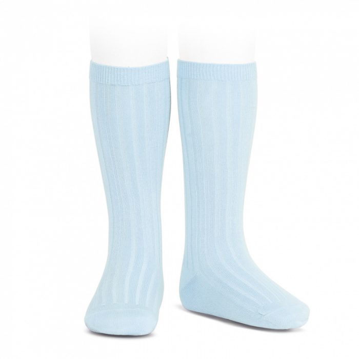 Cóndor kniekousen met rib blauw