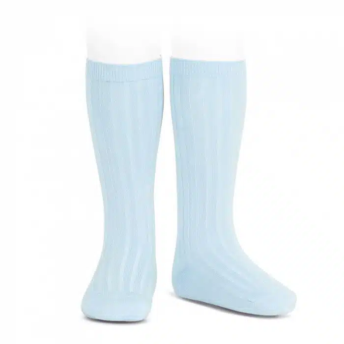 Cóndor kniekousen met rib blauw
