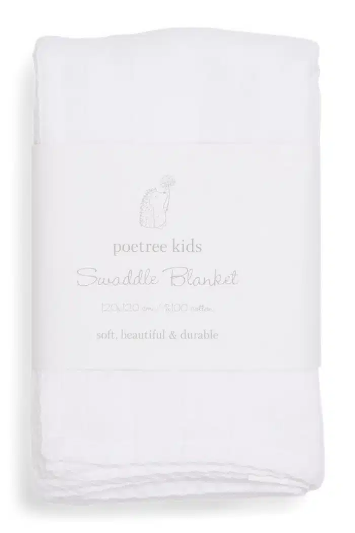 Poetree swaddle 120x120cm wit