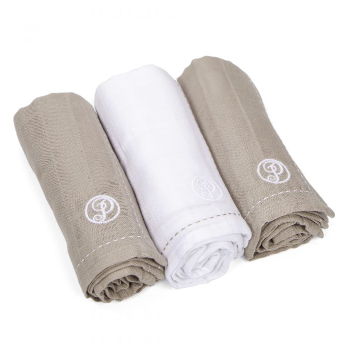 Poetree swaddle 3-pack camel/wit - Afbeelding 2