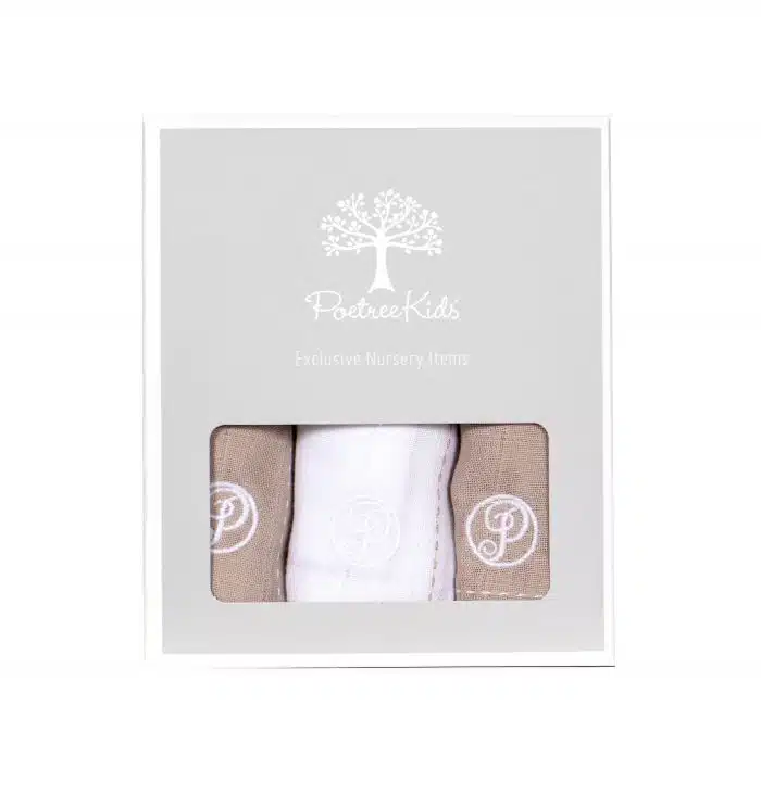 Poetree swaddle 3-pack camel/wit