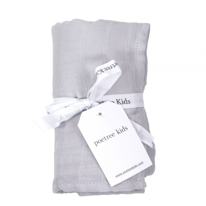 Poetree swaddle 120x120cm grijs