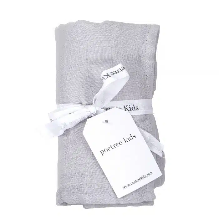 Poetree swaddle 120x120cm grijs