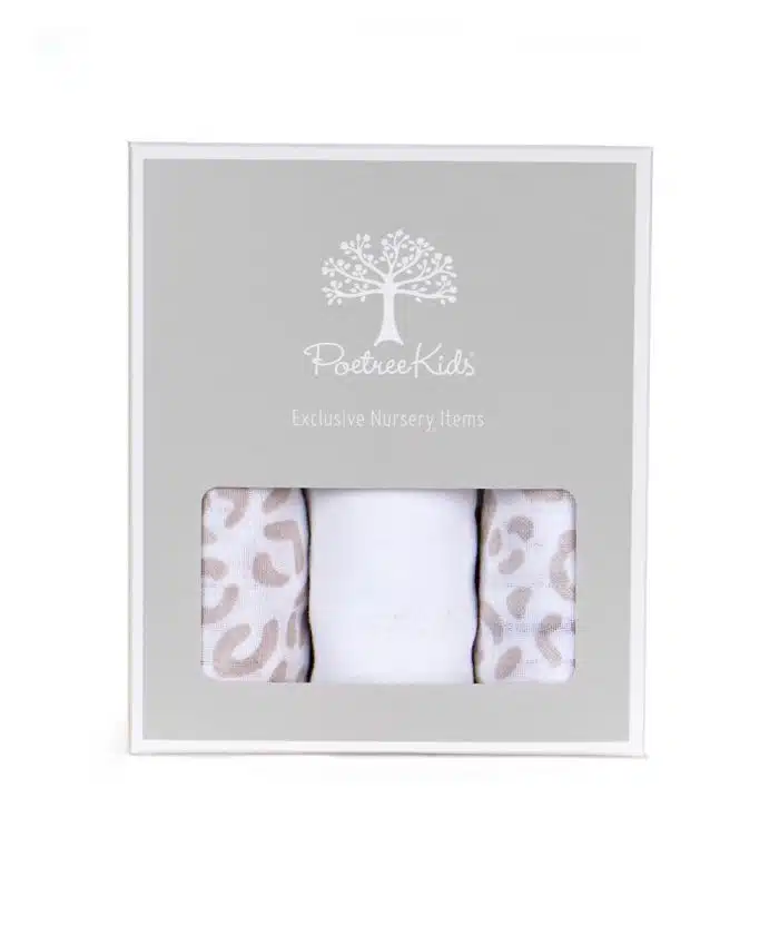 Poetree swaddle 3-pack luipaard/camel