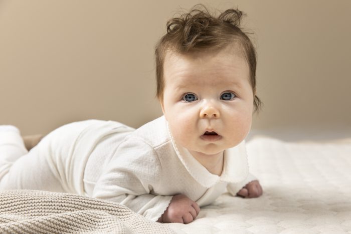 SALE Mats&merthe romper lange mouw Charlotte off white - Afbeelding 3