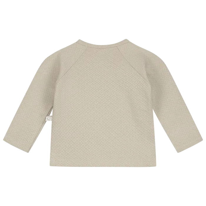 SALE Mats&merthe overslag shirt Benthe light brown - Afbeelding 2