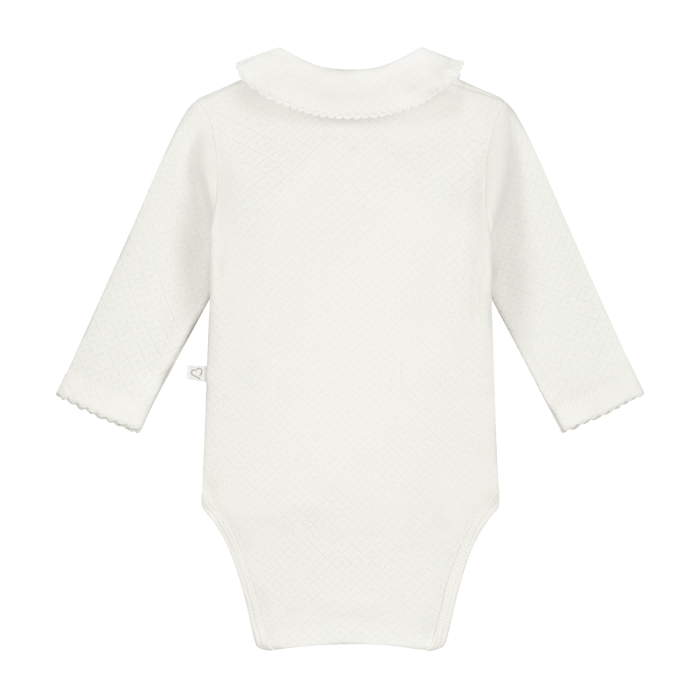 SALE Mats&merthe romper lange mouw Charlotte off white - Afbeelding 2