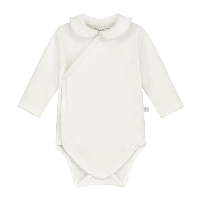 SALE Mats&merthe romper lange mouw Charlotte off white