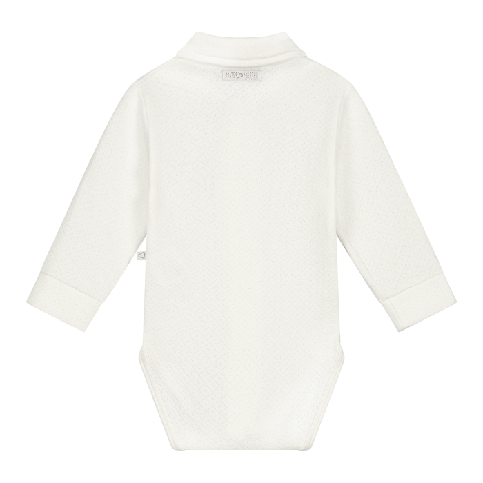 SALE Mats&merthe romper lange mouw Noah off white - Afbeelding 2