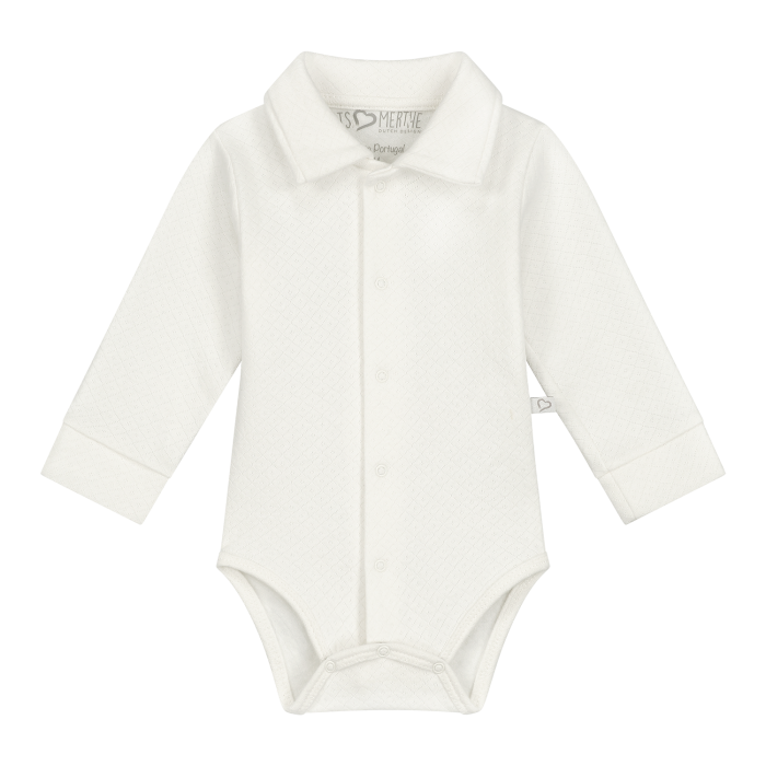 SALE Mats&merthe romper lange mouw Noah off white