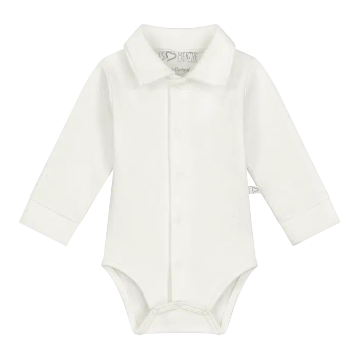 SALE Mats&merthe romper lange mouw Noah off white
