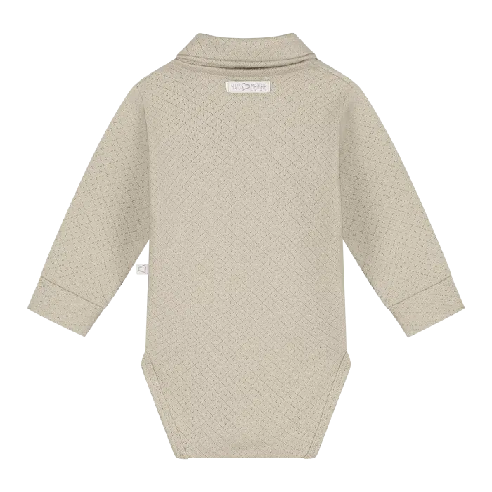 Mats&merthe romper lange mouw Noah light brown - Afbeelding 2