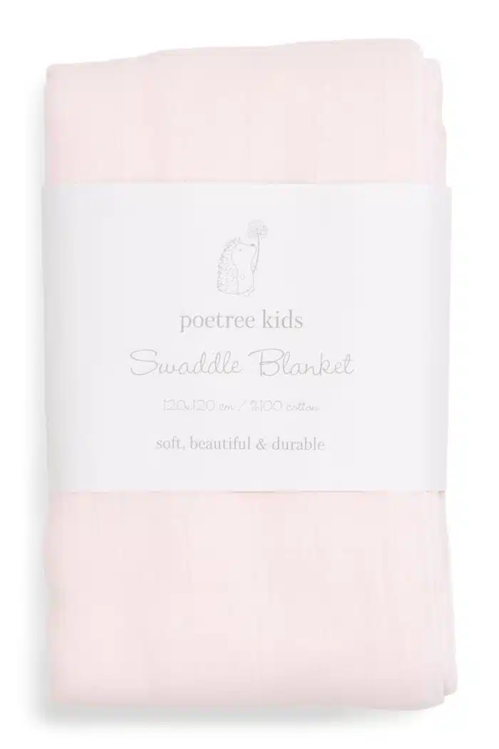 Poetree swaddle 120x120cm roze