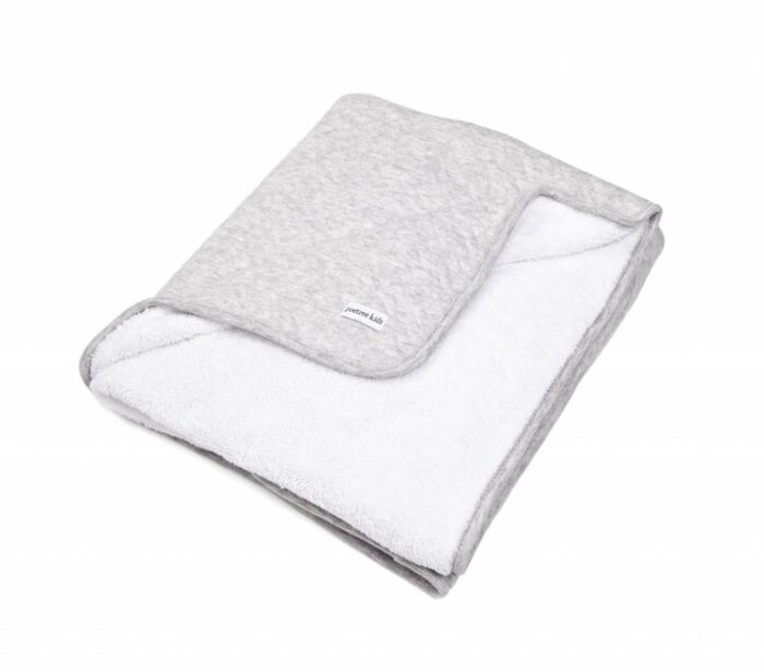 Poetree wieg deken Chevron light grey melange