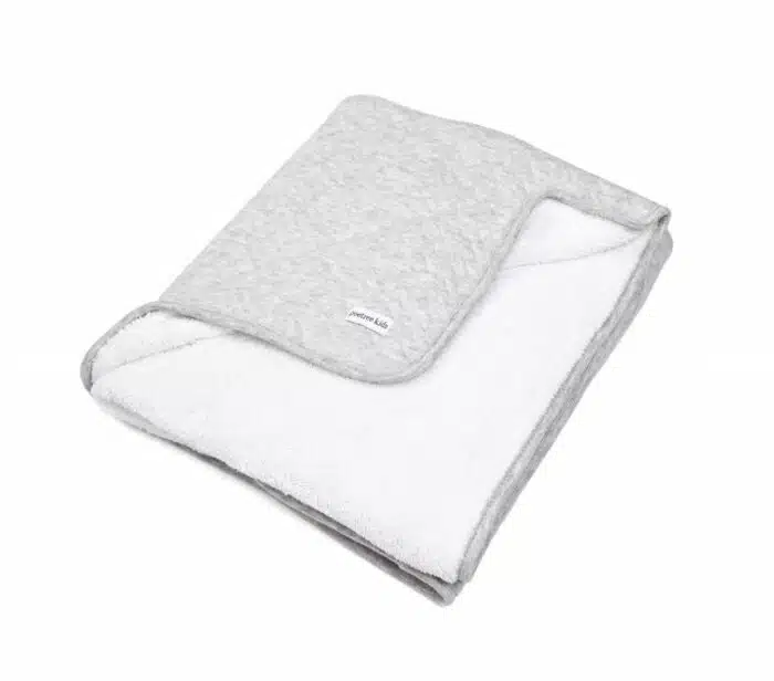 Poetree wieg deken Chevron light grey melange